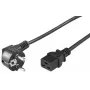 Microconnect PE07719005 strāvas kabelis melns 0,5 m CEE7/7 C19 savienotājs
