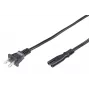Microconnect PE110718 strāvas kabelis, melns, 1.8 m, strāvas kontaktdakša tips A, C7 savienotājs