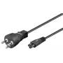 Microconnect PE120805 strāvas kabelis, melns, 0,5 m, strāvas kontaktdakša tips K, C5 savienotājs