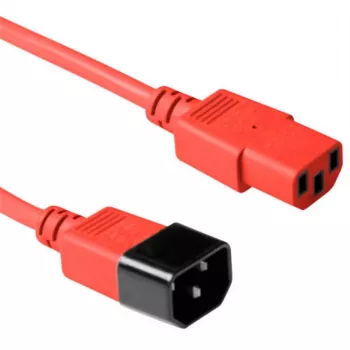 Microconnect PE1413R3 strāvas kabelis Sarkans 3 m C13 savienotājs C14 savienotājs