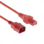 Microconnect PE1415R18 strāvas kabelis sarkans 1,8 m C14 savienotājs C15 savienotājs