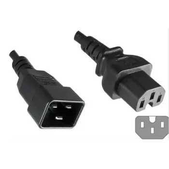 Microconnect PE152018 strāvas kabelis melns 1,8 m C20 savienotājs C15 savienotājs