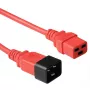 Microconnect PE2019R09 strāvas kabelis, sarkans, 0,9 m, C20 savienotājs, C19 savienotājs