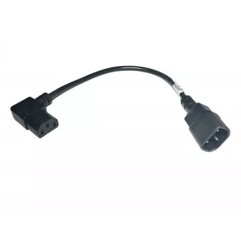 Microconnect PEA1416 strāvas kabelis, melns, 0,3 m, C13 savienotājs, C14 savienotājs
