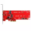 StarTech.com 2x M.2 SATA SSD kontrollera karte - PCIe, PCIe, M.2, pilna augstuma / zema profila, PCI 2.0, sarkana, CE, FCC, TAA