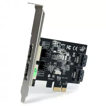 StarTech.com 2 Portu PCI Express SATA 6 Gbps eSATA kontrollera karte - Divu portu PCIe SATA III karte - 2 iekš./2 ār.