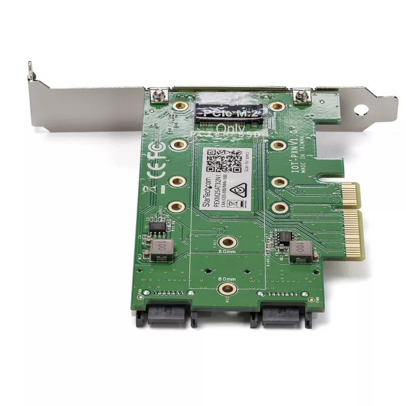 StarTech.com 3 portu M.2 SSD (NGFF) adaptera karte - 1 x PCIe (NVMe) M.2, 2 x SATA III M.2 - PCIe 3.0