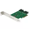 StarTech.com 3 portu M.2 SSD (NGFF) adaptera karte - 1 x PCIe (NVMe) M.2, 2 x SATA III M.2 - PCIe 3.0