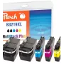 Peach Combi Pack Plus, saderīgs ar Brother LC-3219XL, augstas (XL) ražības, melns, ciāns, fuksīns, dzeltens, 62 ml, 15 ml, 5 gab., komplekts