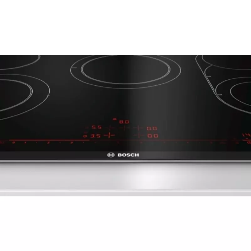 Bosch Serie 8 PKM875DP1D plīts virsma Melna, Nerūsējošais tērauds Iebūvējama Keramiskā plīts virsma 5 zonu(-as)