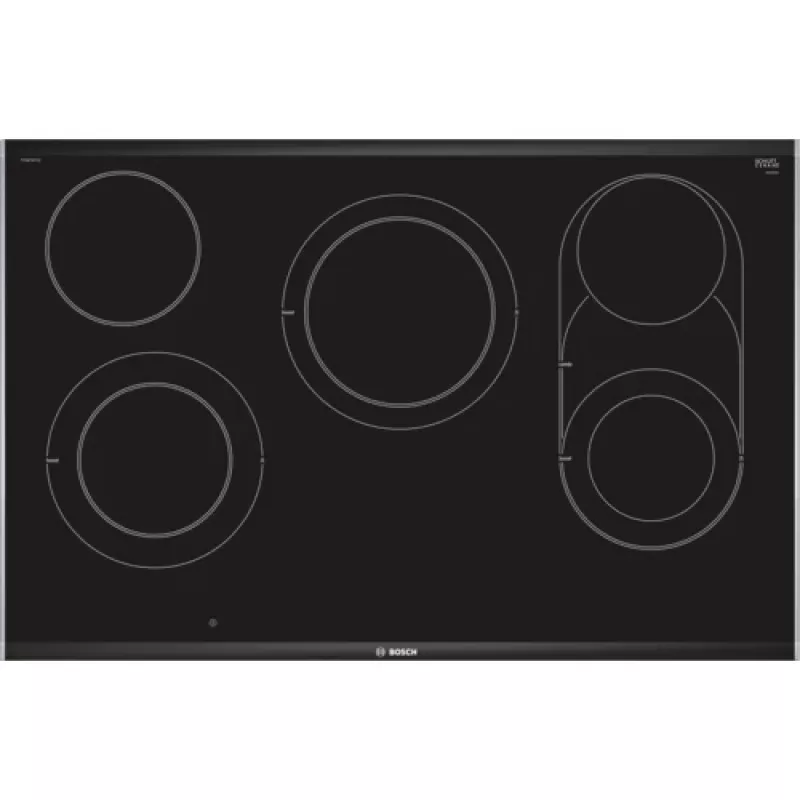Bosch Serie 8 PKM875DP1D plīts virsma Melna, Nerūsējošais tērauds Iebūvējama Keramiskā plīts virsma 5 zonu(-as)