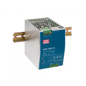 LevelOne 48V līdzstrāvas rūpnieciskais barošanas bloks, 480 W, DIN-sliedei, PoE gatavs