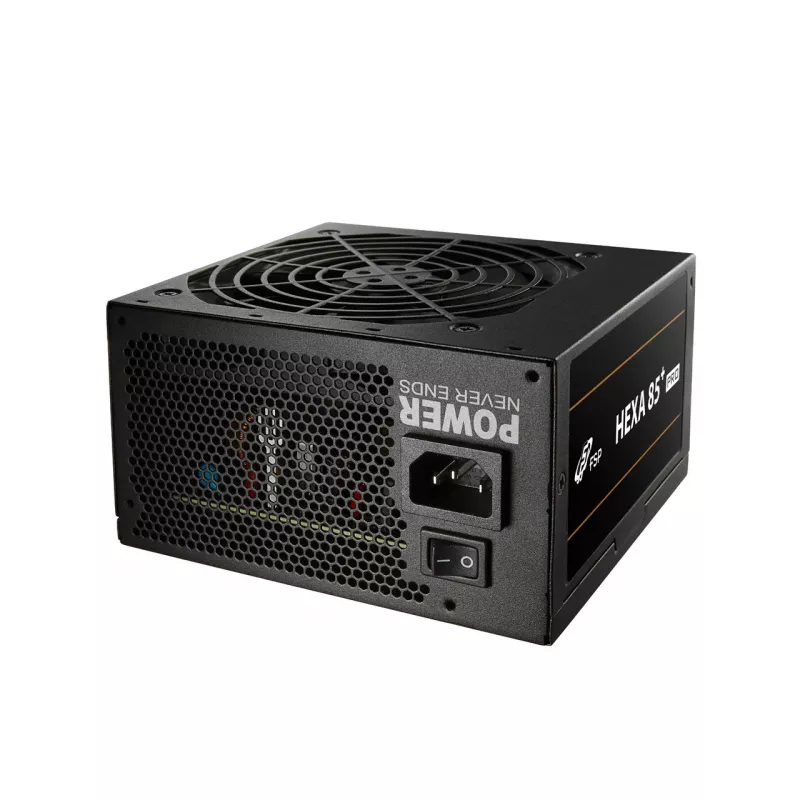 FSP HEXA 85+ PRO 350W barošanas bloks ATX ATX2.5 melns, 350 W, 100 - 240 V, 50 - 60 Hz, 5 - 2 A, aktīvs, 85 W