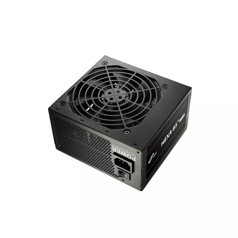FSP HEXA 85+ PRO 350W barošanas bloks ATX ATX2.5 melns, 350 W, 100 - 240 V, 50 - 60 Hz, 5 - 2 A, aktīvs, 85 W