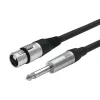 Vivolink PROAUDXLRFJACK3 audio kabelis 3 m XLR 6.35mm melns