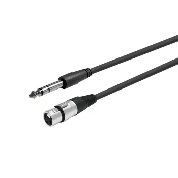 Audio kabelis Vivolink PROAUDXLRFJACKS1 1m XLR sieviešu 6.35mm vīriešu melns