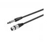 Audio kabelis Vivolink PROAUDXLRFJACKS1 1m XLR sieviešu 6.35mm vīriešu melns