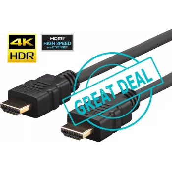 Vivolink 10x Pro HDMI kabelis 2m īpaši elastīgs, 2 m, HDMI A tipa (standarta), HDMI A tipa (standarta), 4096 x 2160 pikseļi, 3D, melns