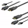Vivolink PROHDMIUSBDP1 video adaptera kabelis 1 m DisplayPort HDMI + USB melns