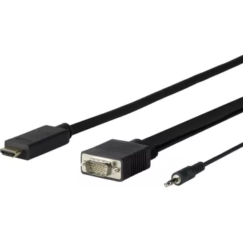 Vivolink PROHDMIVGA5 video kabeļa adapteris 5 m HDMI Type A (Standard) VGA (D-Sub) + 3,5mm melns