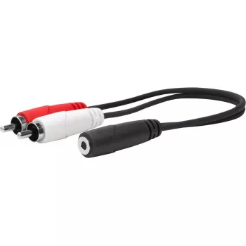 Vivolink PROMJFRCAM0.2 audio kabelis 0,2 m 3,5 mm ligzda – 2 x RCA melns