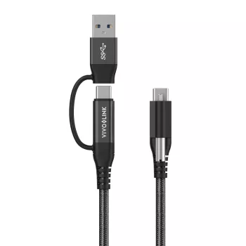 Vivolink PROUSBCMM1.5ADP USB kabelis USB 3.2 Gen 2 (3.1 Gen 2) 1.5 m USB C Melns