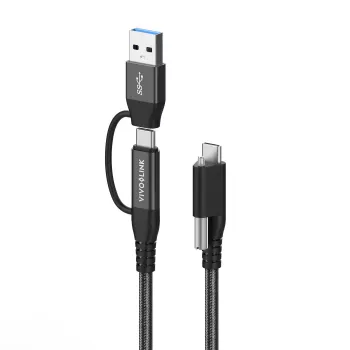 Vivolink PROUSBCMM1.5ADP USB kabelis USB 3.2 Gen 2 (3.1 Gen 2) 1.5 m USB C Melns