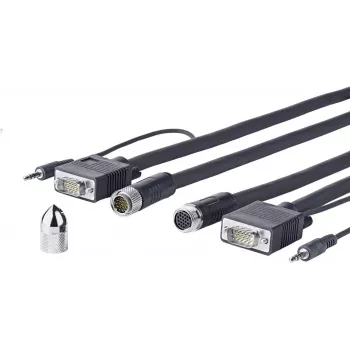 Vivolink PROVGASCW15 VGA kabelis 15 m VGA (D-Sub) Melns