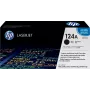 HP 124A melna oriģinālā LaserJet tonera kasetne