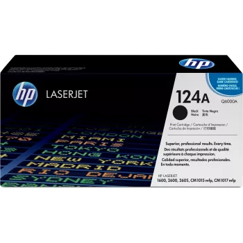 HP 124A melna oriģinālā LaserJet tonera kasetne