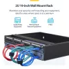 StarTech.com 2U sienas montāžas tīkla statīvs - 14 collu dziļš (zema profila) - 19 collu plāksteru paneļu kronšteins seklam serverim, IT aprīkojumam, tīkla komutatoriem - 77 mārciņas/35 kg svara ietilpība, melns