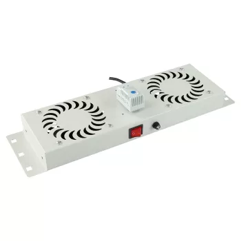 Plaukta piederums Lanview RAF115WH-UK 1U 2 ventilatori Balts