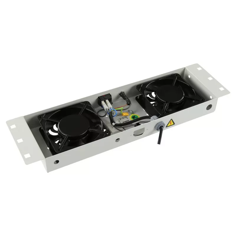 Plaukta piederums Lanview RAF115WH-UK 1U 2 ventilatori Balts