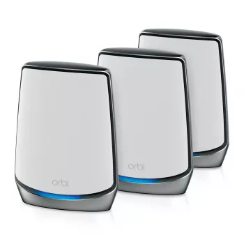 NETGEAR Orbi RBK853 AX6000 WiFi 6 Mesh sistēma Trīsjoslu (2,4 GHz / 5 GHz / 5 GHz) Wi-Fi 6 (802.11ax) Pelēks 4 Iekšējās