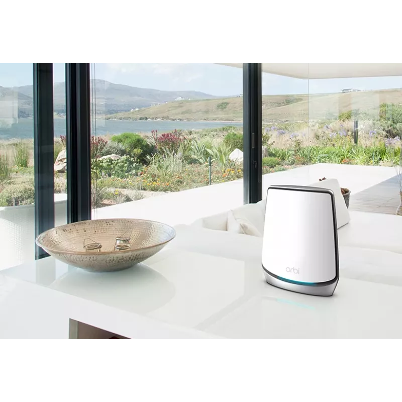 NETGEAR Orbi RBK853 AX6000 WiFi 6 Mesh sistēma Trīsjoslu (2,4 GHz / 5 GHz / 5 GHz) Wi-Fi 6 (802.11ax) Pelēks 4 Iekšējās