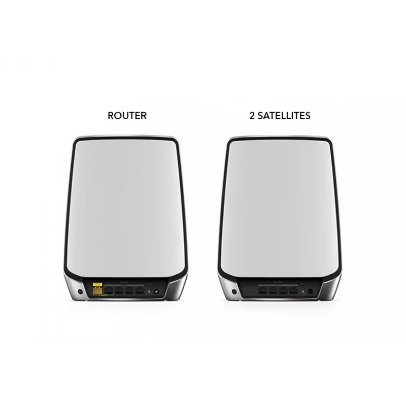 NETGEAR Orbi RBK853 AX6000 WiFi 6 Mesh sistēma Trīsjoslu (2,4 GHz / 5 GHz / 5 GHz) Wi-Fi 6 (802.11ax) Pelēks 4 Iekšējās