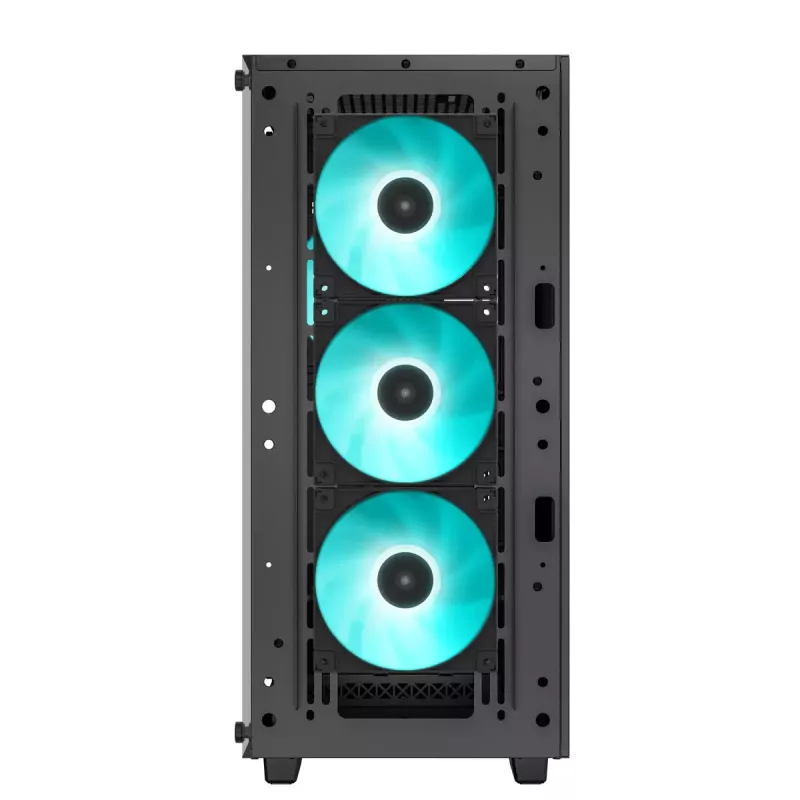 Datora korpuss DeepCool CC560 V2 Midi Tornis Melns — ATX/microATX, Rūdītais stikls, RGB priekšpuse, 360mm priekšējais radiators, 370mm GPU