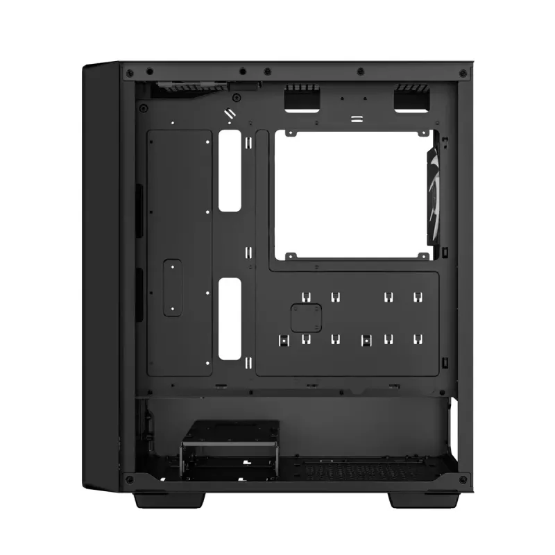 Datora korpuss DeepCool CC560 V2 Midi Tornis Melns — ATX/microATX, Rūdītais stikls, RGB priekšpuse, 360mm priekšējais radiators, 370mm GPU