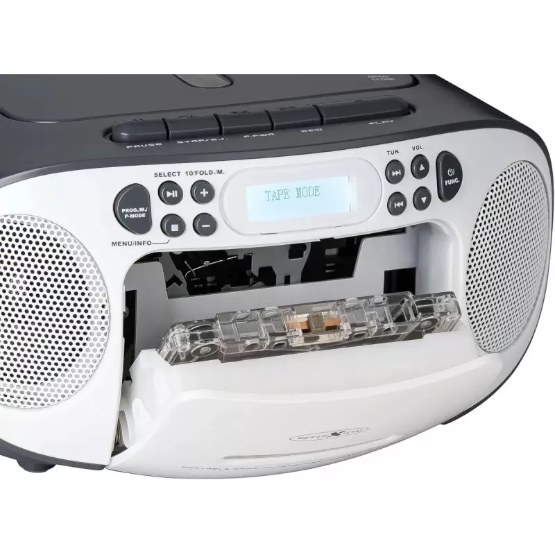 Portable boombox Reflexion RCR2260DAB balta/pelēka with DAB+/FM tuner and CD player