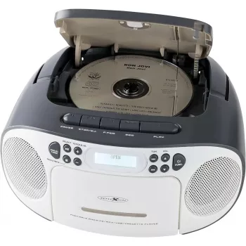 Portable boombox Reflexion RCR2260DAB balta/pelēka with DAB+/FM tuner and CD player