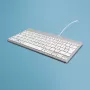 R-Go Tools ergonomiskā tastatūra R-Go Compact Break, kompakta tastatūra ar pārtraukuma programmatūru, QWERTZ (DE), vadu, balta