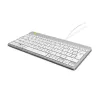 R-Go Tools ergonomiskā tastatūra R-Go Compact Break, kompakta tastatūra ar pārtraukuma programmatūru, QWERTZ (DE), vadu, balta