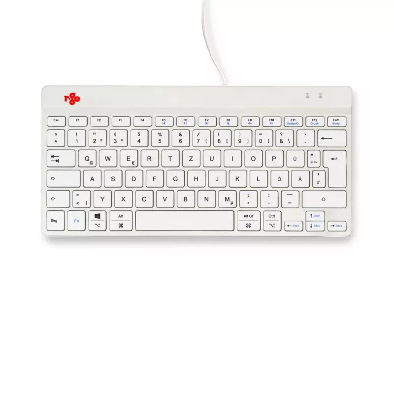 R-Go Tools ergonomiskā tastatūra R-Go Compact Break, kompakta tastatūra ar pārtraukuma programmatūru, QWERTZ (DE), vadu, balta