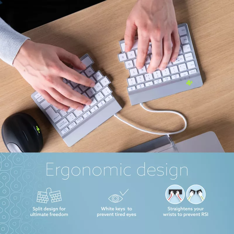 R-Go Tools Ergonomic tastatūra R-Go Split Break with break RGOSBDEWLWH