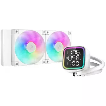 Šķidruma dzesētājs DeepCool LD240 balta 240 mm radiators ar RGB ventilatoriem