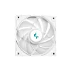 Universāls šķidruma dzesētājs DeepCool LE520 WH — 120 mm ventilators, 220 W TDP, balts, atbalsta LGA 1150/1151/1155/1200/1700 un AM4/AM5