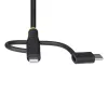 StarTech.com 3,3 pēdu (1 m) izturīgs USB vairāku uzlādes kabelis, USB uz Lightning/Micro-USB/Type-C, Apple MFi sertificēts, aramīda apvalks, universāls 3-in-1 USB lādētāja vads iPhone/iPad/Android ierīcēm