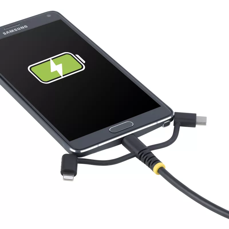 StarTech.com 3,3 pēdu (1 m) izturīgs USB vairāku uzlādes kabelis, USB uz Lightning/Micro-USB/Type-C, Apple MFi sertificēts, aramīda apvalks, universāls 3-in-1 USB lādētāja vads iPhone/iPad/Android ierīcēm