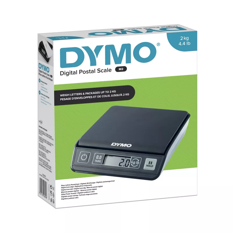 DYMO M2 digitālie pasta svari | 2 kg jauda USB pasta svari | Kompakts izmērs 18,5 cm G x 16,1 cm P x 4,4 cm A