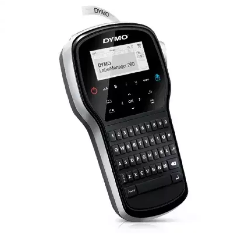 Etiķešu printeris Dymo LabelManager 280 — termotransfera, D1 lente 6/9/12 mm, uzlādējams, LCD, QWERTY